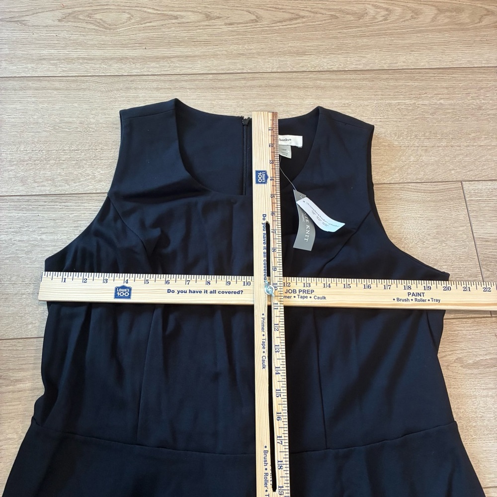 NWT Christopher & Banks Black Sleeveless Crew Neck A-line Midi Dress Size 16W - Picture 4 of 8